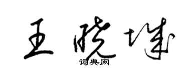 梁錦英王曉城草書個性簽名怎么寫