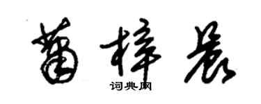 朱錫榮蕭梓晨草書個性簽名怎么寫