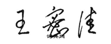 駱恆光王密佳草書個性簽名怎么寫