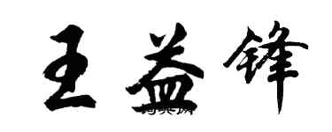 胡問遂王益鋒行書個性簽名怎么寫