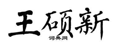 翁闓運王碩新楷書個性簽名怎么寫