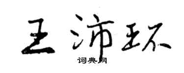 曾慶福王沛環行書個性簽名怎么寫