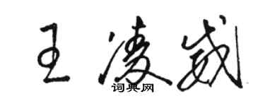 駱恆光王凌威草書個性簽名怎么寫