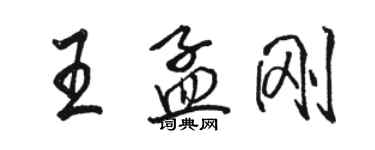 駱恆光王孟剛行書個性簽名怎么寫