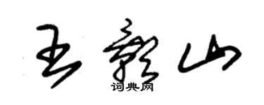 朱錫榮王影山草書個性簽名怎么寫