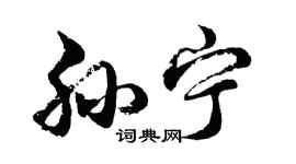 胡問遂孫寧行書個性簽名怎么寫