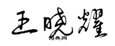 曾慶福王曉耀草書個性簽名怎么寫