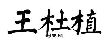 翁闓運王杜植楷書個性簽名怎么寫