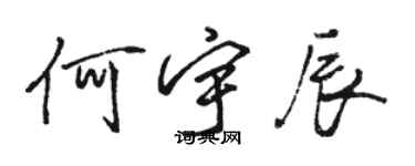 駱恆光何宇辰行書個性簽名怎么寫