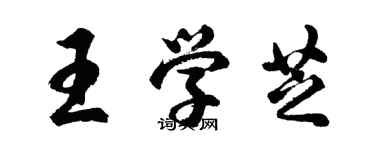 胡問遂王學芝行書個性簽名怎么寫