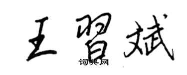 王正良王習斌行書個性簽名怎么寫