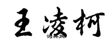 胡問遂王凌柯行書個性簽名怎么寫