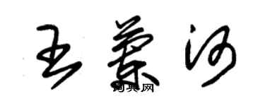 朱錫榮王蘭河草書個性簽名怎么寫