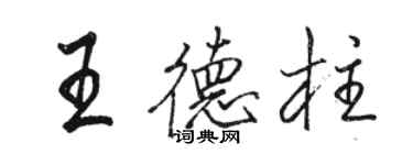 駱恆光王德柱行書個性簽名怎么寫