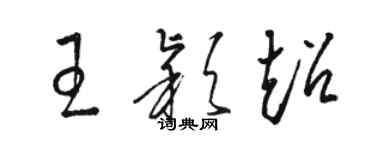 駱恆光王穎超草書個性簽名怎么寫