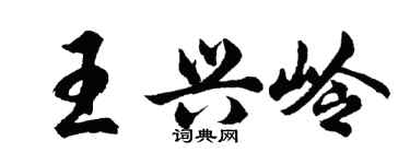 胡問遂王興嶺行書個性簽名怎么寫