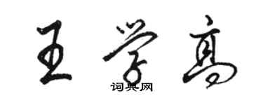 駱恆光王學高行書個性簽名怎么寫