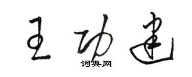 駱恆光王功建草書個性簽名怎么寫