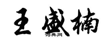 胡問遂王盛楠行書個性簽名怎么寫