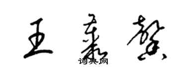 梁錦英王叢馨草書個性簽名怎么寫