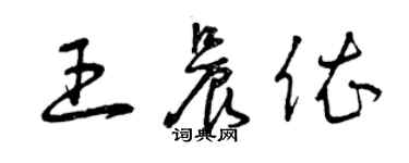 曾慶福王晨依草書個性簽名怎么寫