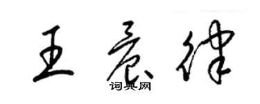 梁錦英王晨律草書個性簽名怎么寫