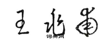 駱恆光王兆甫草書個性簽名怎么寫
