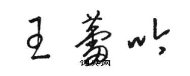 駱恆光王蕾吟草書個性簽名怎么寫