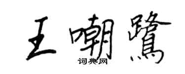王正良王嘲鷺行書個性簽名怎么寫