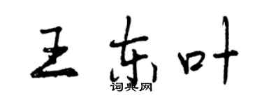 曾慶福王東葉行書個性簽名怎么寫