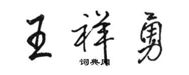 駱恆光王祥勇行書個性簽名怎么寫