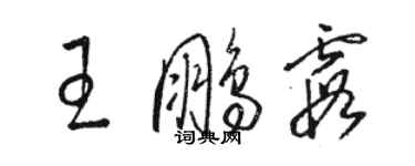 駱恆光王鵬霞草書個性簽名怎么寫
