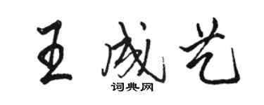 駱恆光王成藝行書個性簽名怎么寫