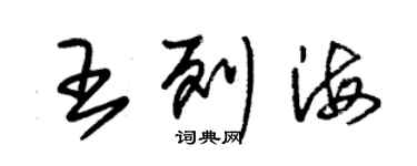 朱錫榮王列海草書個性簽名怎么寫