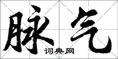 胡問遂脈氣行書怎么寫