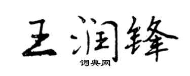 曾慶福王潤鋒行書個性簽名怎么寫
