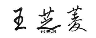 駱恆光王芝菱行書個性簽名怎么寫