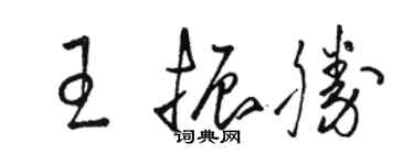 駱恆光王振勝草書個性簽名怎么寫