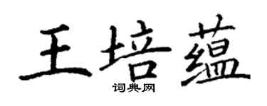 丁謙王培蘊楷書個性簽名怎么寫