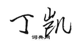 駱恆光丁凱行書個性簽名怎么寫