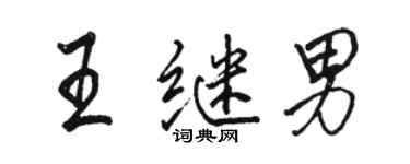 駱恆光王繼男行書個性簽名怎么寫