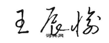 駱恆光王辰愉草書個性簽名怎么寫