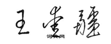 駱恆光王愛疆草書個性簽名怎么寫