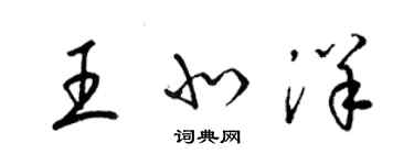 梁錦英王北洋草書個性簽名怎么寫