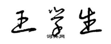 曾慶福王學生草書個性簽名怎么寫