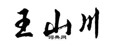 胡問遂王山川行書個性簽名怎么寫