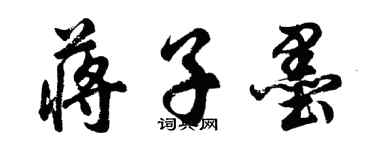 胡問遂蔣子墨行書個性簽名怎么寫