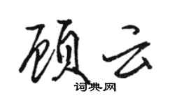 駱恆光顧雲行書個性簽名怎么寫