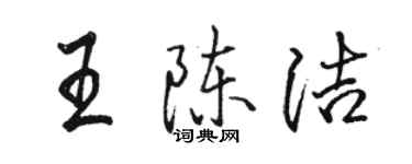 駱恆光王陳潔行書個性簽名怎么寫