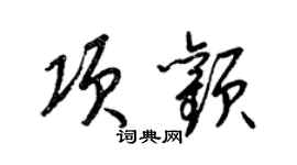 梁錦英項顴草書個性簽名怎么寫